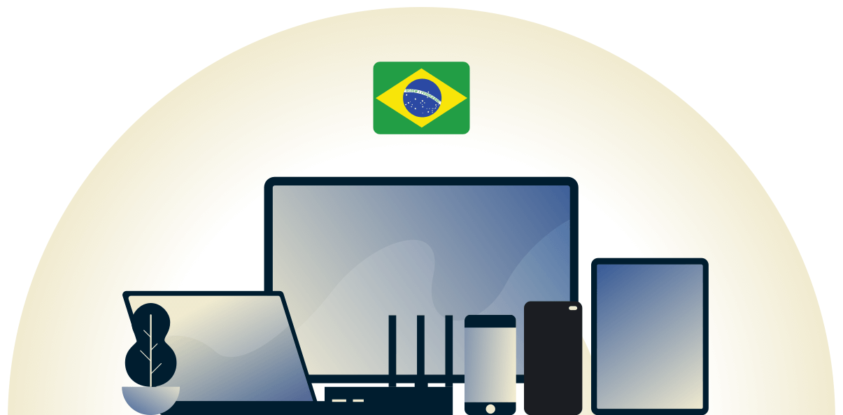 VPN in Brasile che protegge una vasta gamma di dispositivi.